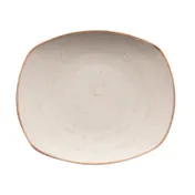 GET PP1605722612 10" Porcelain Plate Beige Rolled Edge Microwave/Dishwasher Safe to 380°F - Dozen 1 image