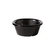 GET RM-203-BK Black Melamine Ramekin, 1-1/2 Oz., 2-3/4" Dia. X 1-1/4" Deep, Fluted Cone Shape - 1 Dozen 1 image