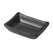 GET SD-3828-BK Nara Ramekin Sauce Dish, 2 Oz., 3.75"L x 2.75"W x 0.75"H, Melamine, Black - 1 Dozen 1 image