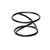 GET SSDR4-RC Display Stand, 6" Dia. or 7" Dia., 4" H, Round, Reversible, Rubber-Coated Steel, Black 1 image