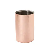 GET WC-55-WCPR/SS Wine Cooler - 1 Bottle, 5" Dia x 7-1/2" H, 16 oz. Rim, Insulated Copper SS, Wood 1 image