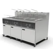 Giles EOF-20/24/24 Multiple Battery Electric Fryer w/ (2) 170 lbs & (1) 115 lbs Vats, Computer Control 1 image