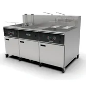 Giles EOF-20/FFLT/24 Multiple Battery Electric Fryer w/ (2) 155 lbs & (1) 170 lbs Vats, Auto Basket Lift 1 image