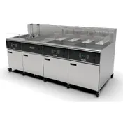 Giles EOF-20/FFLT/24/24 Multiple Battery Electric Fryer w/ (2) 155 lbs & (2) 170 lbs Vats, Auto Basket Lift 1 image