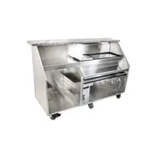 Glastender PBG78-12 33 lb. Ice Bin-78" Portable Bar-Stainless Steel Exterior 1 image