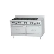 Garland US Range G60-8G12SS 60" Gas Restaurant Range w/ (8) Open Burners, 12" Griddle, (2) Cabinet Bases, 282.000 BTU 1 image