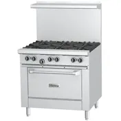 Garland US Range U36-6R 36" Gas Restaurant Range w/ (6) Open Burners, (1) Standard Oven. 230.000 BTU 1 image