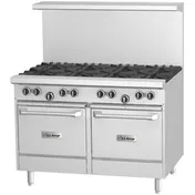 Garland US Range U48-8SS 48" Gas Restaurant Range w/ (8) Open Burners, (2) Cabinet Bases, 256.000 BTU 1 image