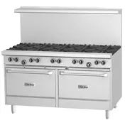 Garland US Range U60-10RS 60" Gas Restaurant Range w/ (10) Open Burners, (1) Standard Oven, (1) Cabinet Base, 358.000 BTU 1 image