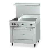 Garland US Range X36-2G24S 36" Gas Range w/ (2) Open Burners, 24" Griddle, (1) Cabinet Base, 96.000 BTU 1 image