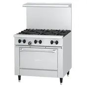 Garland US Range X36-6R 36" Gas Restaurant Range, (6) Open Burners, (1) Standard Oven, 213.000 BTU 1 image