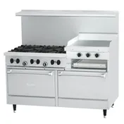 Garland US Range X60-6R24RR 60" Gas Restaurant Range w/ 6 Burners & 2 Standard Ovens - 279,000 BTU 1 image
