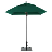 Grosfillex 98662031 Windmaster 6-1/2 ft. Square Top Patio Umbrella, Forest Green Recacril Fabric, 1-1/2" Aluminum Pole 1 image
