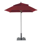 Grosfillex 98668231 Windmaster Umbrella, 6-1/2 ft., Square Top, Terra Cotta, Aluminum Pole 1 image
