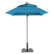 Grosfillex 98669431 Windmaster Umbrella, 6-1/2 ft., Square Top, Aluminum Pole, Sky Blue 1 image
