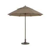 Grosfillex 98818131 Windmaster 9 ft. Round Patio Umbrella, 1-1/2" Aluminum Pole, Taupe Recacril Fabric 1 image