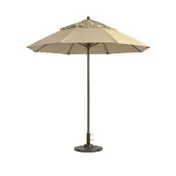 Grosfillex 98820331 Windmaster 9 ft. Round Patio Umbrella, Khaki Recacril Fabric, Aluminum Pole 1 image