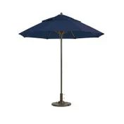 Grosfillex 98826031 Windmaster Umbrella, 9 ft., Round Top, Navy, 1-1/2" Aluminum Pole 1 image