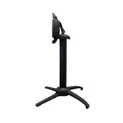 Grosfillex UT168017 Quattro Contact Terrace Table Base, Dining Height, Aluminum, Black, Tilts, Nests 5 Tables 1 image