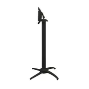 Grosfillex UT169017 Quattro Contact Terrace Table Base, Bar Height, Aluminum, Black, Tilts, Nests 5 Tables 1 image