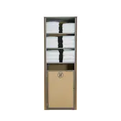Grosfillex UT170599 Sunset Towel Valet, 24"W x 25"D x 70"H, Aluminum, Cognac Fabric, UV Resistant 1 image