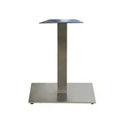 Grosfillex US518009 Gamma Marine 316 Stainless Steel Table Base, 22x22, Bar Height, Silver Gray 1 image