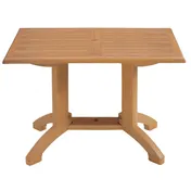 Grosfillex UT385008 Rectangular Outdoor Table, 48x32, Teakwood Finish, UV Resistant Resin Top 1 image