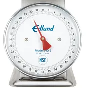 Edlund HD-2 Portion Scale - Top Loading 1-9 lb Capacity Fixed Dial Sloped Face 32 oz x 1/8 oz Stainless Steel 6 image
