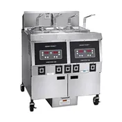 Henny Penny OFG322.05 Multiple Battery Natural Gas Fryer w/ (2) 65 lbs Frypots, Built-In Filtration, Computron 1000 1 image