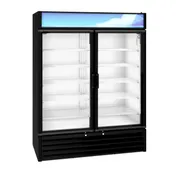 Hoshizaki RM-49-HC-BLK 60" Glass Door Merchandiser, 42.6 cu ft, Black Aluminum, LED Light, R290 1 image