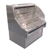 Howard-McCray R-OS35E-6C 75'' Horizontal Curved Open Impluse Merchandiser in White, Remote 1 image