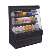 Howard-McCray SC-OD30E-4L-B-LED 51'' Vertical Dairy Open Merchandiser in Black, Self-Contained 1 image