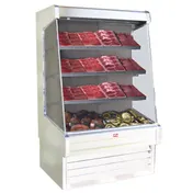 Howard-McCray SC-OM30E-3-LED 39'' Vertical Meat Open Merhandiser in White, Self-Contained 1 image