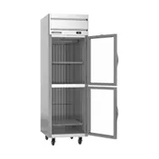 Beverage Air HR1HC-1HG 26" 1-Section Reach-In Refrigerator w/ 2 Glass Half Doors, Top Mount, 1/4 hp, 22 cu. ft. 3 image