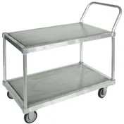 Hubert 72295 Aluminum 2 Shelf Produce Cart - 46" x 27" x 21"H 1 image