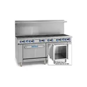 Imperial IR-12-C-XB 72" Gas Restaurant Range w/ (12) Open Burners, (1) Convection Oven, (1) Cabinet Base, 414.000 BTU, 1 image