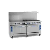 Imperial IR-6-G36 72" Gas Restaurant Range w/ (6) Open Burners, 36" Griddle, (2) Standard Ovens, 322.000 BTU 1 image