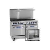 Imperial IR-8-C-XB 48" Gas Restaurant Range w/ (8) Open Burners, (1) Convection Oven, (1) Cabinet Base, 286.000 BTU 1 image