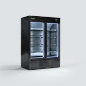 Infrico USA IMD-ERC130PHBT 40 cu ft 2-Door Glass Freezer, Black Steel, LED, Digital, R290 1 image