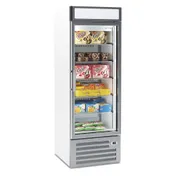Infrico USA IMD-NEC501FV Glass Door Freezer Merchandiser, 15 cu ft, Silver Steel, R290, 3/4 HP LED 1 image