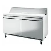 Infrico USA IRT-UC60P 60" 2-Door Sandwich and Salad Prep Table, 16 Pans, Stainless Steel 1 image