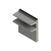 Jade DS-36-BIST 36" x 36" Stainless Steel Bistro Backguard Flue Riser with Double Solid Shelves 1 image