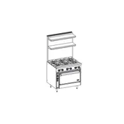 Jade JBR-36G 36" Restaurant Gas Range w/ 36" Full Griddle, (1) Open Cabinet Base, 72.000 BTU 1 image