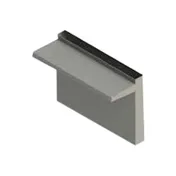Jade S-60 60" x 24" Stainless Steel Titan Backguard Flue Riser with Single Solid Shelf 1 image