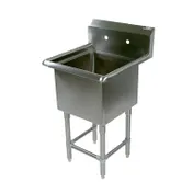 John Boos 1PB18244 23" One Compartment Sink, 18"W x 24"L Bowl Without Drainboards 1 image