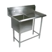 John Boos 1PB24-1D24R 52" One Compartment Sink, 24"W x 24"L Bowl With Right-Hand Drainboards 1 image