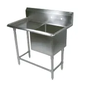 John Boos 41PB18244-1D18L 40" One Compartment Sink, 18"W x 24"L Bowl With Left-Hand Drainboards 1 image