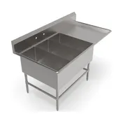 John Boos 43PB20284-1D20R 84" Three Compartment Sink, 20"W x 28"L Bowl With Right-Hand Drainboard 1 image