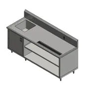 John Boos 4CB4R10-3060-L Beverage Table, Cabinet Base with Open Front 1 image
