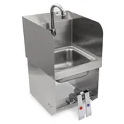 John Boos PBHS-W-0909-KV2MB-SS 12" Wall Mounted Hand Sink w/Hands Free Faucet & Knee Valves - 16 g 1 image